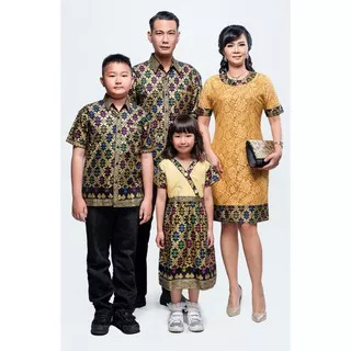 BATIK SARIMBIT COUPLE / SERAGAM BATIK / SERAGAM BATIK KELUARGA / SARIMBIT SHERINA BROKLAT EMAS