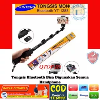 Tongsis Bluetooth Yunteng YT1288 + tomsis + holder U tongkat narsis YT 1288 remote selfie stick