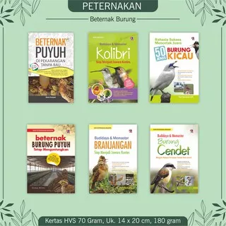 BUKU PETERNAKAN BETERNAK PUYUH KOLIBRI BURUNG KICAU BRAJANGAN BURUNG CENDET