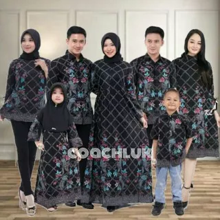 Baju Batik Couple Keluarga Modern Set Seragam Couple Batik Sarimbit Pasangan Suami Istri Ayah Ibu Dan Anak Laki-laki Cowok Cewek Perempuan Atasan Kemeja Blouse Kerja Pesta Kondangan Lamaran Busui Jumbo Jaring Hitam Batik Kekinian Premium Murah Terbaru