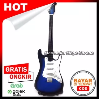 Miniatur Gitar Kayu + Stand - GTR03