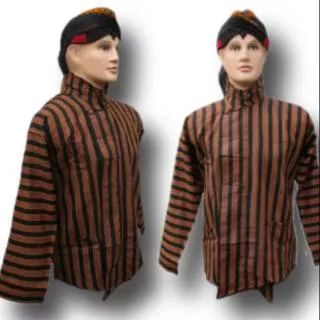 Baju surjan dewasa / baju lurik / surjan lurik / baju jawa