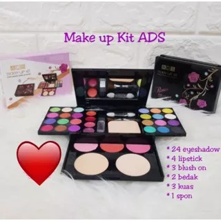 MAKE UP ANAK ADS MAKE UP KIT COLOUR PALLETE ROSES MAKE UP SET / EYESHADOW PALETTE PAKET LENGKAP