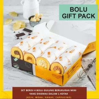 Bolu Meranti Medan - Bolu Gulung Meranti Gift Pack Isi 4 - Meranti - Bolu Meranti - Bolu Medan