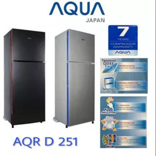 [ PROMO ] KULKAS AQUA 2 PINTU AQR-D251 DS / KULKAS SANYO AQUA 2 PINTU TERMURAH