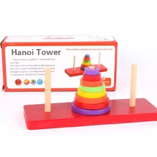 Mainan Edukatif Anak Educational Toys Bentuk Shape Hanoi Tower ME012