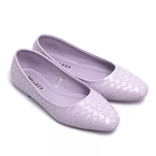 BELLEZA MALL - Flat Shoes BOTTEGA LILAC | sepatu kerja kantoran wanita executive | mules flatshoes pergi kantor formal shoe cewek perempuan beleza shoes official