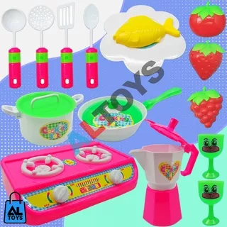 Mainan Anak Perempuan Kompor Masak Masakan Kitchen Set ST2625