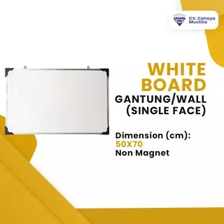 Jual Papan Tulis Di Malang Whiteboard GH Gantung Non Magnet Uk 50x70 cm