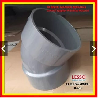 PVC ELBOW 2,5 INCH /KNEE 45 DERAJAT - D45L - MERK LESSO