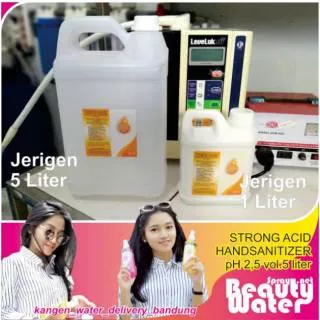 Strong Acid pH 2,5 Handsanitizer Jerigen 5 liter 5L Segel By Kangen Water