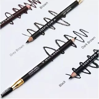 [ COD & GROSIR ] IMPLORA pensil alis 2in1 , eyebrow original termurah pensil alis IMPLORA original