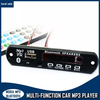 Modul Bluetooth Mp3 Player dekoder Board FM Audio decoding USB Input AUX Remote Control FM Radio WMA