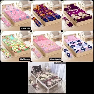 SPREI FITTED VITO UK 120X200 BRC,BRBRY,BLOOMINGDALE,DOUBLE TREE,JASMINE,LILY BLOSSOM,LITTLE STAR
