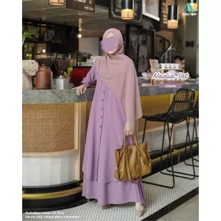 Nadia Tunik Set by Afas Hijab | tunik set panjang | bisa COD