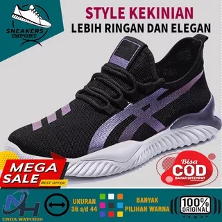 Sepatu Putih Hitam Pria Original Terbaru Sepatu Casual Cowok Import Keren Sneakers Premium Korean Style Sepatu Kets Cats Pria Distro Kekinian SL8