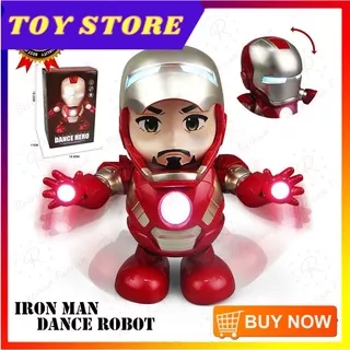 Mainan Anak  Joged Joget Mainan Robot Avenger Iron Man Smart Dance Robot Super Hero No.LD155A