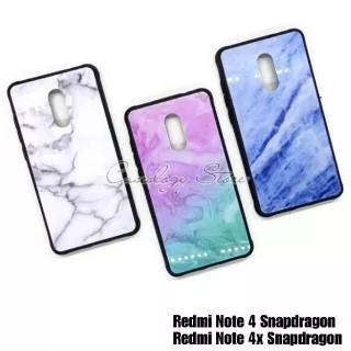 SNAPDRAGON HARD CASE TEMPERED GLASS CASE XIAOMI REDMI NOTE 4X XIAOMI REDMI NOTE 4 SNAPDRAGON