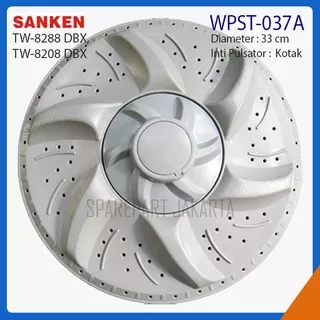 SPAREPART JAKARTA - Pulsator mesin cuci Sanken Diameter 33cm As kotak WPST-037/sparepart mesin cuci kulkas ac/mesin cuci sanken/mesin cuci 1 LG tabung 2 tabung/front loading/mesin cuci sparepart/selang mesin cuci/gearbox mesin cuci/pulsator