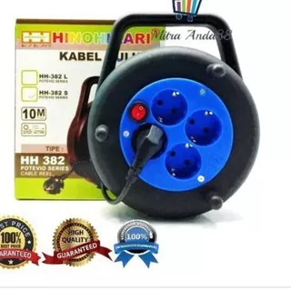 Kabel Gulung Kabel Roll Box Kabel HINOHIKARI STANDAR SNI 10m S & L Cable Reel