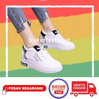 Sepatu Sport Snakers Kets Karet Tali Sekolah Kerja Olahraga Running Lari Joging Jogging Senam Volly Jalan Santai Anak Remaja Dewasa Sd Smp Sma Kuliah Wanita Perempuan Cewek Trendy Kekinian Putih Hitam Hijau Korea Korean Style Terlaris Terbaru Termurah