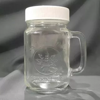 Drinking Jar Mug Jar Glass Gelas Air Minum Kaca Bening Gelas Toples Kedaung HARVEST TIME