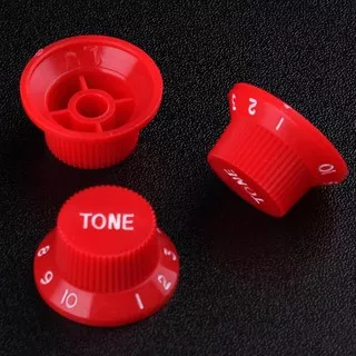 Knob Model Fender Stratocaster - MERAH - 3PCS