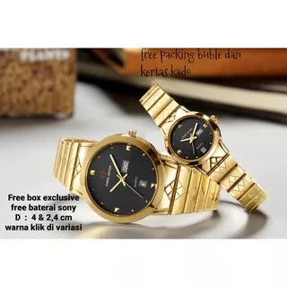 JAM TANGAN EVANS JAYDEN 5016 COUPLE DAY DATE ORIGINAL ANTI AIR (DAPAT 2 PCS) (ADA 4 WARNA)