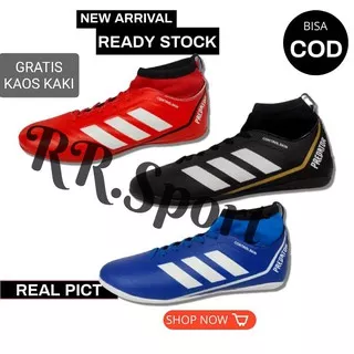 Sepatu Futsal ADIDAS PREDATOR BOOTS Footsal Shoes Sports Kualitas Premium Terbaru Hitam Biru Merah