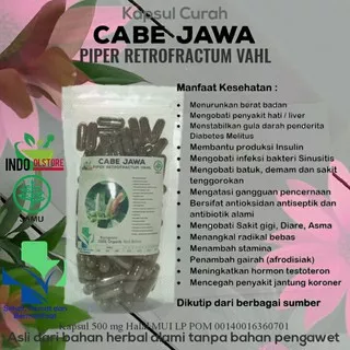 Kapsul Herbal CABE JAWA 100% Alami Untuk Sinusitis•Encok•Diabetes•Rematik•Stamina Pria Tahan Lama