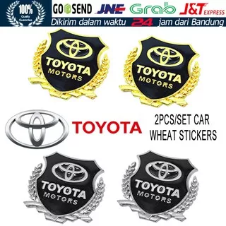 ?Beli 1 Gratis 1?Stiker Logo 3D TOYOTA  MOTORS Car Emblem Badge Decal Sticker Stiker Mobil Vios Agya