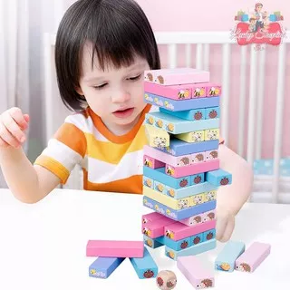 [BIG SALE] Jenga game - wooden stacking games - mainan edukasi anak