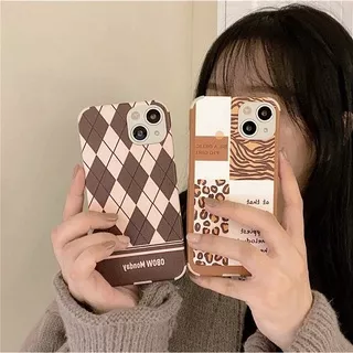 ?Ready Stock?IPhone 13 12 11 Pro Max XS Max XR X 8 7 6 6s Plus Case Yellow leopard Lambskin Phone Case Soft Protective Cover