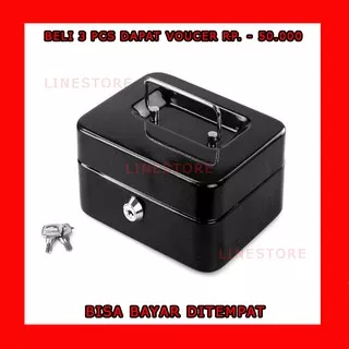 Brankas Mini Money Box Uang Cash - Deposit Box Mini Brankas Kecil Baja - Box penyimpan duit