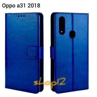 Case Dompet Kulit ( Oppo A31 2018 ) Case ip dompet wallet leather standing flip cover