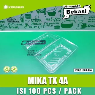 MIKA PLASTIK 4A - MIKA KUE MAKANAN JAJANAN TX 4A - FOODSAFE - 100 PCS