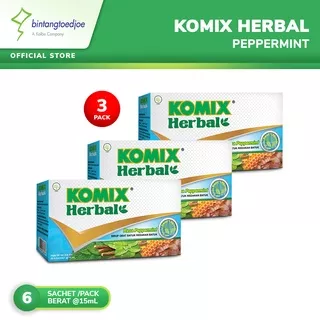 Komix Herbal Peppermint 3 Pack (18 Sachet)