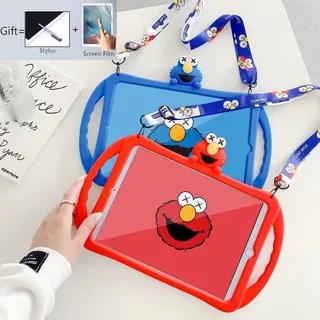 Cartoon ipad case Fashion kaws Sesame Street Cute child cover totoro Pikachu drop Protection For ipad Air 1 2 3 4 10.9 Mini 1 2 3 4 5 ipad 5 6 7 8 10.2 iPad7th 2019 Pro9.7 2017/2018 Pro10.5 ipad 2 3 4 5 6 7 8 Pro 11 2018 2020 Silicone Cover ipad case