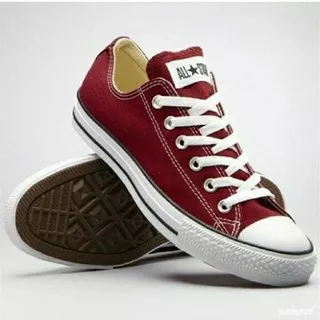 SEPATU CONVERSE ALL STAR CLASIC LOW MAROON - SEPATU SNEAKERS CASUAL PRIA WANITA/MAROON LIST