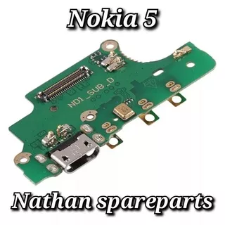 BOARD PAPAN KONEKTOR CONEKTOR CHARGER NOKIA 5 / TA-1024 / TA-1027 / TA-1053 PLUG IN MIC ORIGINAL