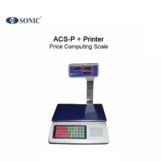 Timbangan buah printer 50kg / timbangan digital print SONIC ACS P 50kg
