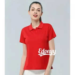 Kaos Polo Cewek Merah Cabe / Woman Polo Shirt / Kaos polo Lady / Baju Kerah Wanita / Kaos Berkerah