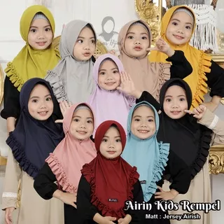 Kerudung Anak Tali Kepang Airin Kids Rempel Hijab Anak Jersey Airis Pasar Hija`b