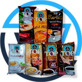 Top Coffee Gula Aren, Barista, Cappuccino, White Coffee, Kopi Susu Kental & Manis, Kopi Gula, Toraja