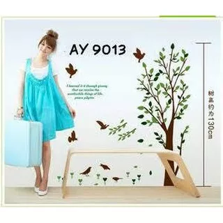 METH AY9013 LOVE TREE N BIRD WALLSTICKER 60X90 WALLSTIKER STIKER DINDING ANAK  DEKORASI RUANGAN STICKER TEMBOK WALLSTICKER