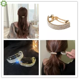 Cod Qipin Simple Diamond-studded Hairpin Temperament Clip Ponytail Buckle Hair Party Accessories