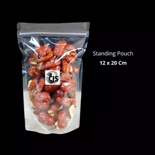 Standing Pouch Plastik Bening Tebal 12 x 20 cm (50 Pcs)