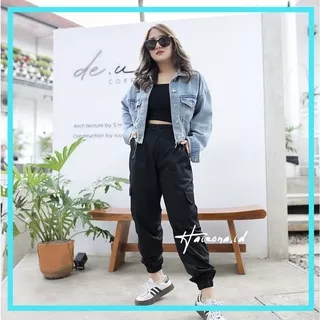 BLACK JOGGER SWEAT PANTS / CELANA PANJANG JOGGER / CELANA JOGGER PRIA WANITA / CELANA JOGGER HITAM (CELANA SAJA)