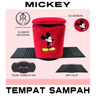 Tempat Sampah Mobil / Tong Sampah Mobil / Tempat Sampah Mobil Motif Mickey / Tempat sampah karakter