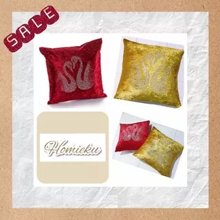 Sarung Bantal Kursi Sofa Tamu Mewah Ukuran 45x45 Cantik dan Mewah Blink Diamond Glamour